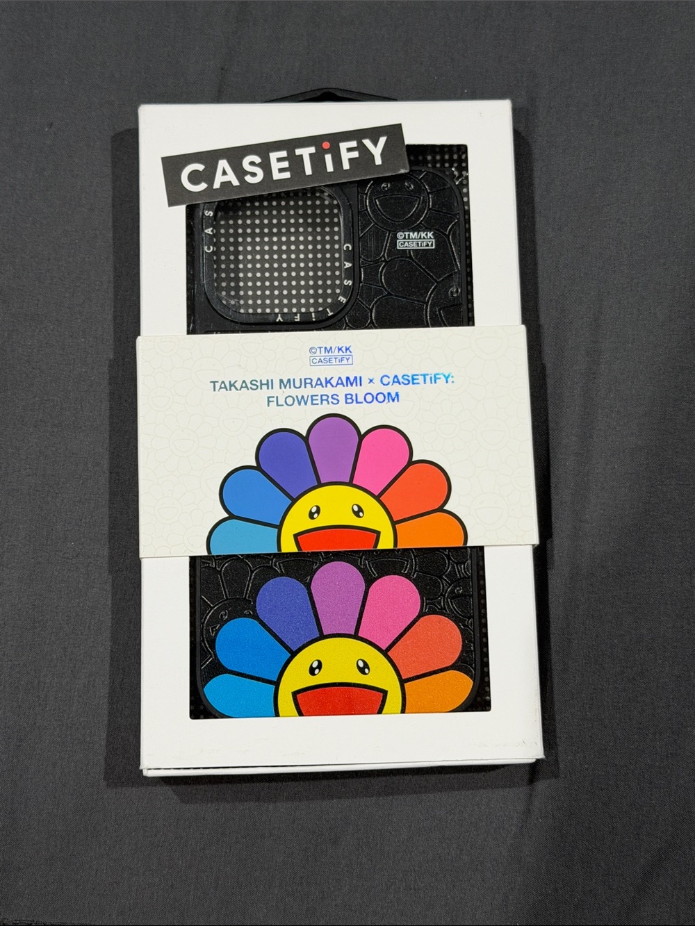 Casetify Takashi Murakami Flowers Bloom Black Multi-Color Case 16 Pro Max